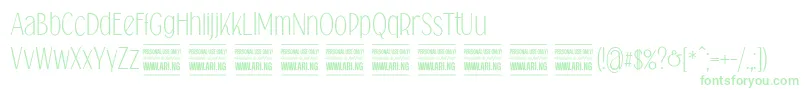 Falkinsanspersonal Font – Green Fonts on White Background