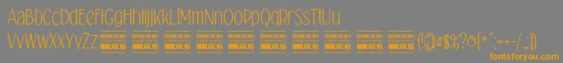 Falkinsanspersonal Font – Orange Fonts on Gray Background