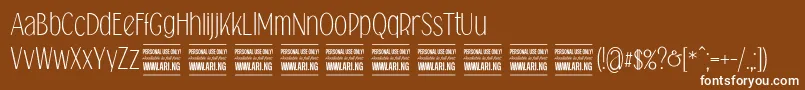 Falkinsanspersonal Font – White Fonts on Brown Background