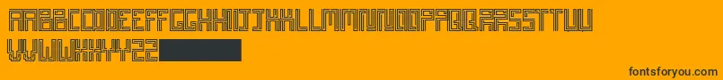 Patatartiner-Schriftart – Schwarze Schriften auf orangefarbenem Hintergrund