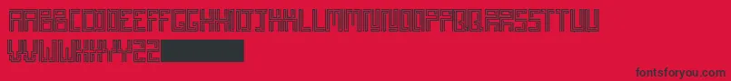 Patatartiner Font – Black Fonts on Red Background