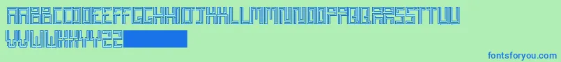 Patatartiner Font – Blue Fonts on Green Background