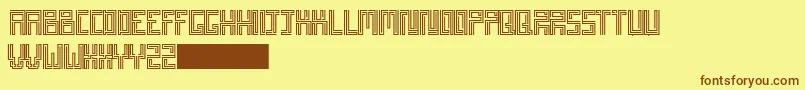 Patatartiner Font – Brown Fonts on Yellow Background