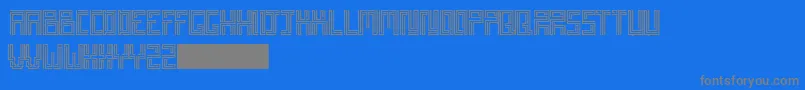 Patatartiner Font – Gray Fonts on Blue Background