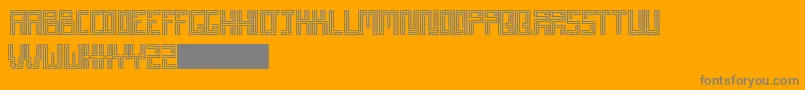 Patatartiner-Schriftart – Graue Schriften auf orangefarbenem Hintergrund