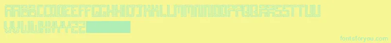 Patatartiner Font – Green Fonts on Yellow Background