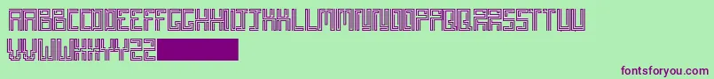 Patatartiner Font – Purple Fonts on Green Background