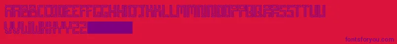 Patatartiner-Schriftart – Violette Schriften auf rotem Hintergrund