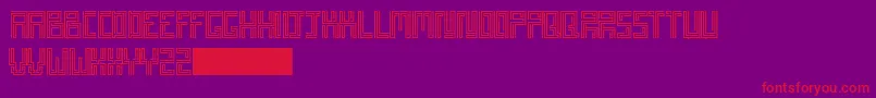 Patatartiner-Schriftart – Rote Schriften auf violettem Hintergrund