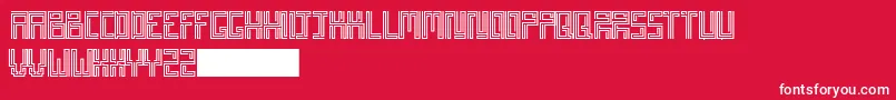 Patatartiner Font – White Fonts on Red Background