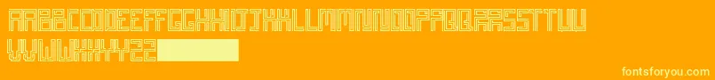 Patatartiner Font – Yellow Fonts on Orange Background