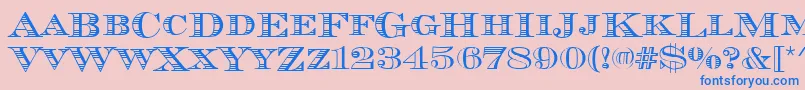 Chevalierstrdcd Font – Blue Fonts on Pink Background