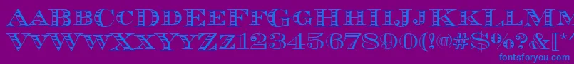 Chevalierstrdcd Font – Blue Fonts on Purple Background