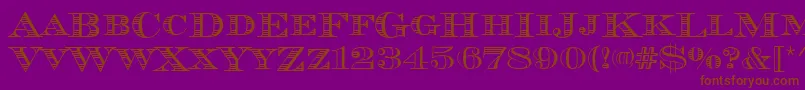 Chevalierstrdcd Font – Brown Fonts on Purple Background