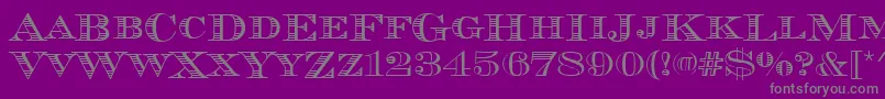 Chevalierstrdcd Font – Gray Fonts on Purple Background