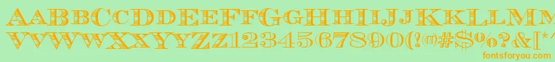 Chevalierstrdcd Font – Orange Fonts on Green Background