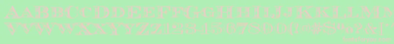 Chevalierstrdcd Font – Pink Fonts on Green Background