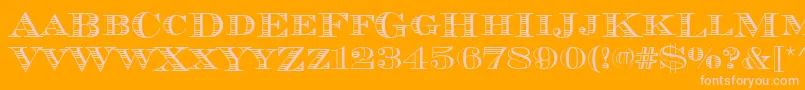 Chevalierstrdcd Font – Pink Fonts on Orange Background