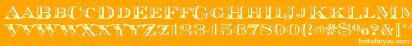 Chevalierstrdcd Font – White Fonts on Orange Background