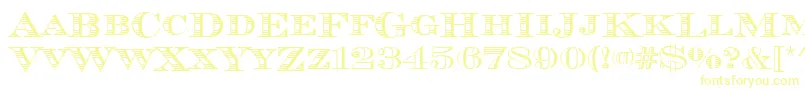 Chevalierstrdcd Font – Yellow Fonts on White Background