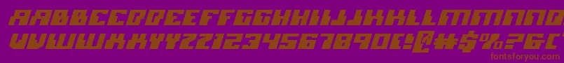 MicronianExpandedItalic Font – Brown Fonts on Purple Background