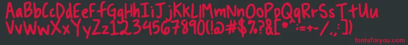 LemonSqueezy Font – Red Fonts on Black Background