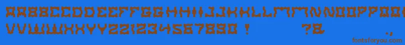 ShakeItOff Font – Brown Fonts on Blue Background