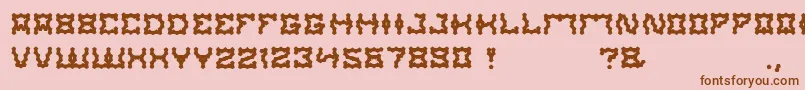 ShakeItOff Font – Brown Fonts on Pink Background