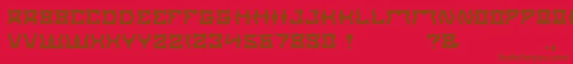 ShakeItOff Font – Brown Fonts on Red Background