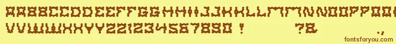 ShakeItOff Font – Brown Fonts on Yellow Background