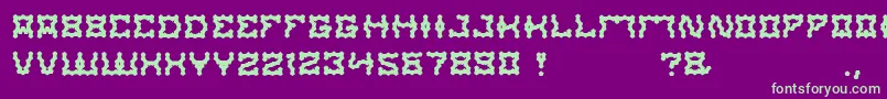 ShakeItOff Font – Green Fonts on Purple Background