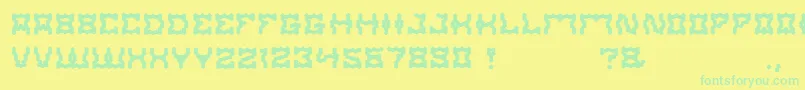 ShakeItOff Font – Green Fonts on Yellow Background
