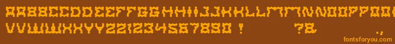 ShakeItOff Font – Orange Fonts on Brown Background