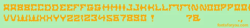 ShakeItOff Font – Orange Fonts on Green Background