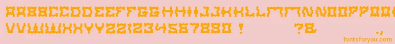 ShakeItOff Font – Orange Fonts on Pink Background
