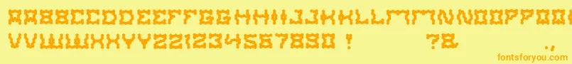 ShakeItOff Font – Orange Fonts on Yellow Background