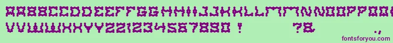 ShakeItOff Font – Purple Fonts on Green Background