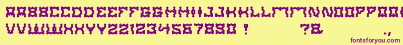 ShakeItOff Font – Purple Fonts on Yellow Background
