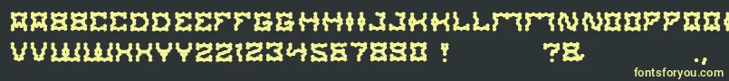 ShakeItOff Font – Yellow Fonts on Black Background