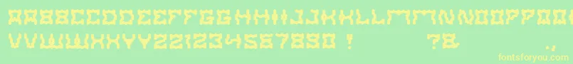 ShakeItOff Font – Yellow Fonts on Green Background