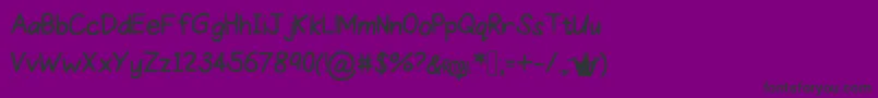 ProperPrincess Font – Black Fonts on Purple Background