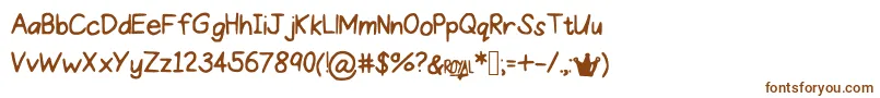 ProperPrincess Font – Brown Fonts on White Background