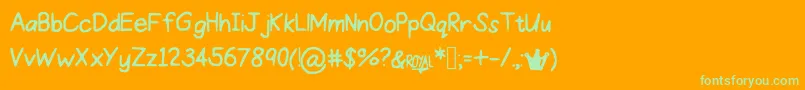 More about ProperPrincess Font ProperPrincess Font – Green Fonts on Orange Background