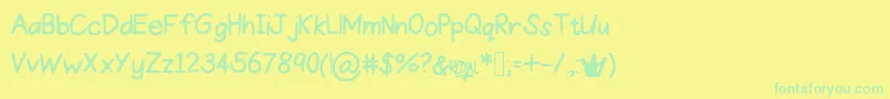 More about ProperPrincess Font ProperPrincess Font – Green Fonts on Yellow Background