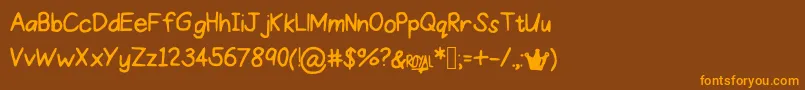 ProperPrincess Font – Orange Fonts on Brown Background