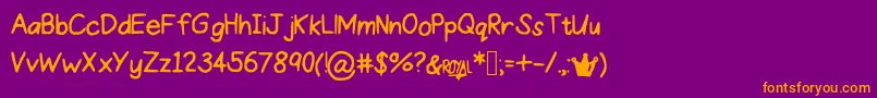 More about ProperPrincess Font ProperPrincess Font – Orange Fonts on Purple Background