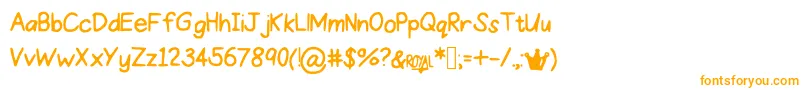 ProperPrincess Font – Orange Fonts on White Background