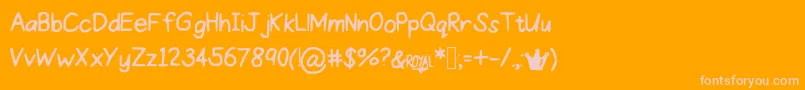 ProperPrincess Font – Pink Fonts on Orange Background