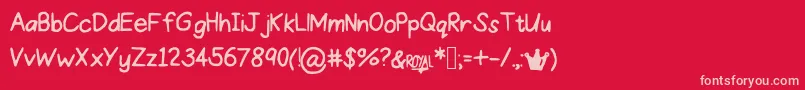 More about ProperPrincess Font ProperPrincess Font – Pink Fonts on Red Background