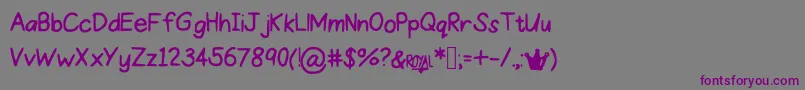 ProperPrincess Font – Purple Fonts on Gray Background
